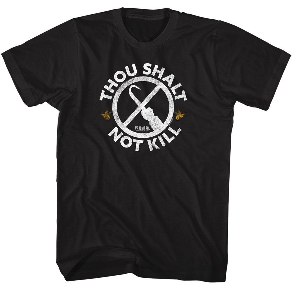 Black Candyman t-shirt featuring Candyman Thou Shalt Not Kill design