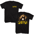 Black Candyman t-shirt featuring Candyman Silhouette front and back design