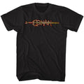 Black Conan the Barbarian t-shirt featuring Conan the Barbarian Logo In Color design