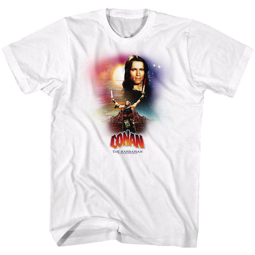 White Conan the Barbarian t-shirt featuring Conan Enough Said design