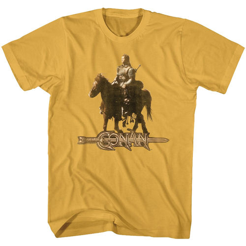 Ginger Conan the Barbarian t-shirt featuring Conan Horsey design