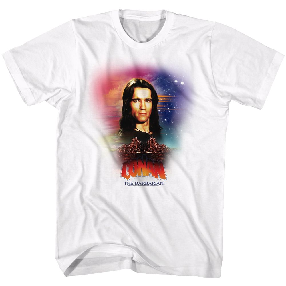 White Conan the Barbarian t-shirt featuring Conan the Barbarian classic design