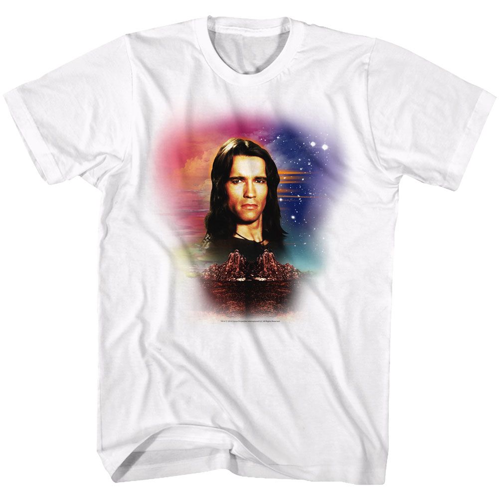 White Conan the Barbarian t-shirt featuring Conan the Barbarian classic design