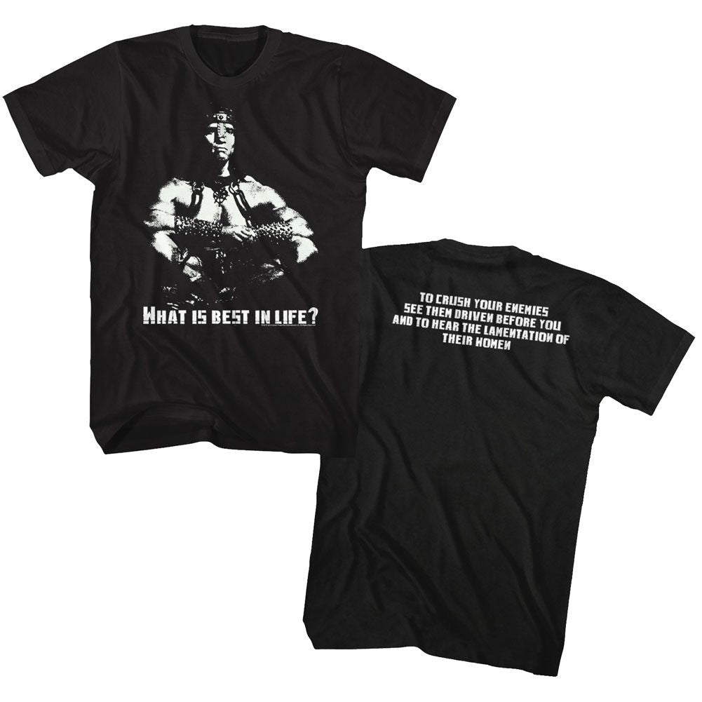Black Conan the Barbarian t-shirt featuring Conan Blurst design