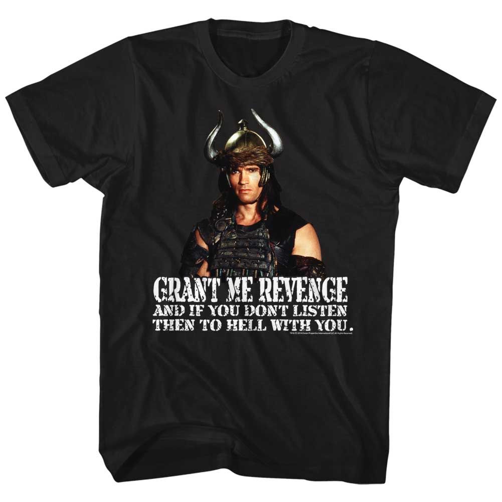 Black Conan the Barbarian t-shirt featuring Conan Revenge design