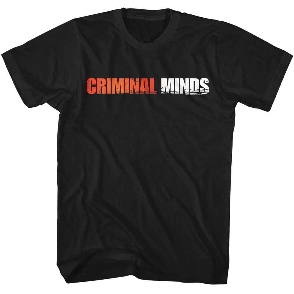 Black Criminal Minds t-shirt featuring Criminal Minds title logo design