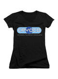 Black Cryoco Juniors V-Neck T-Shirt