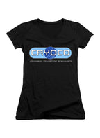 Black Cryoco Juniors V-Neck T-Shirt