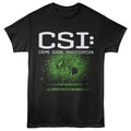Black CSI t-shirt featuring CSI Crime Scene design