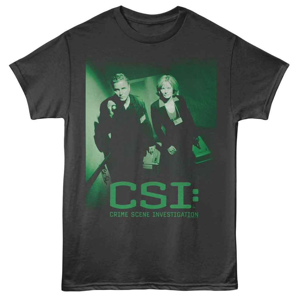 Smoke gray CSI t-shirt featuring CSI Grissom And Willows design