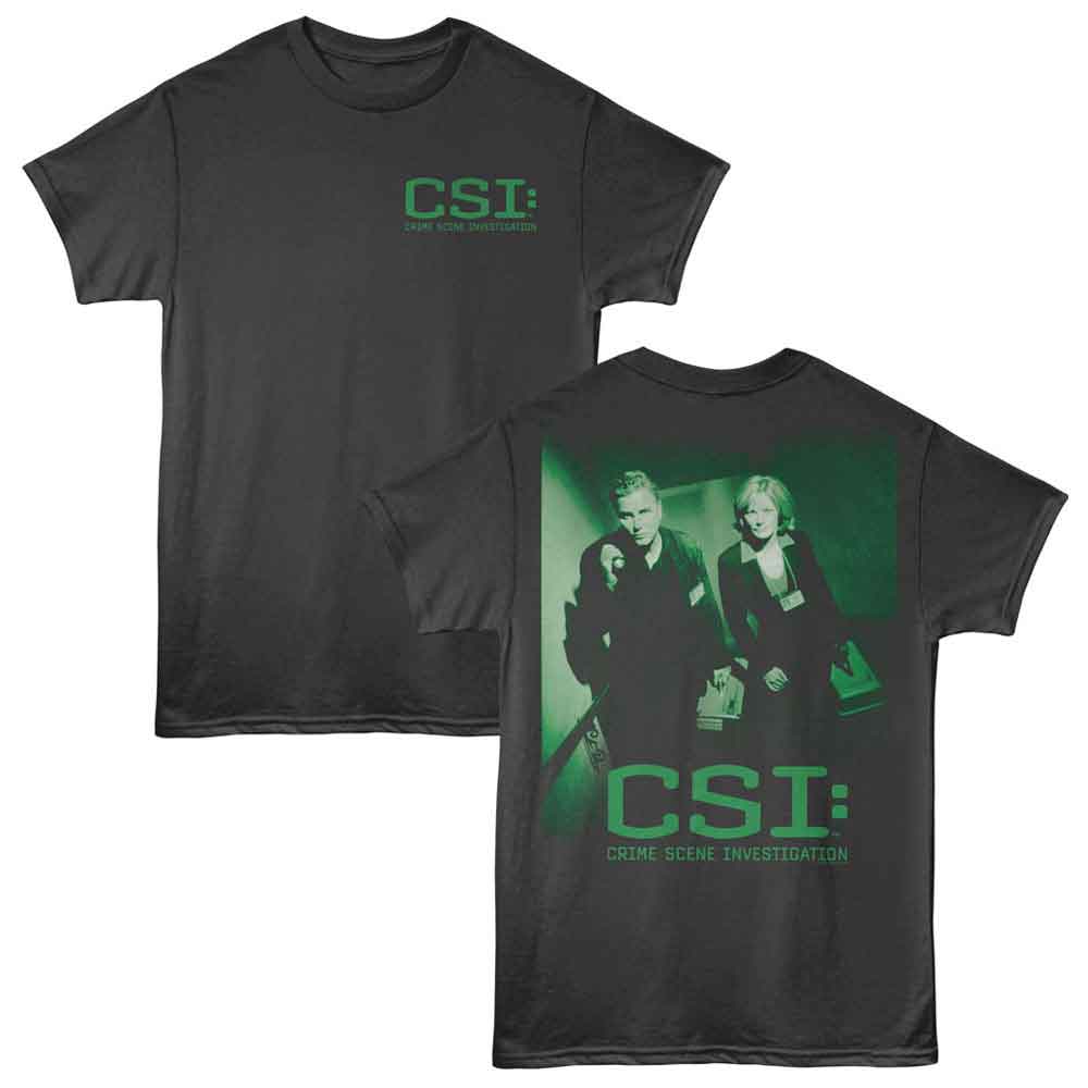 Smoke gray CSI t-shirt featuring CSI Grissom And Willows design