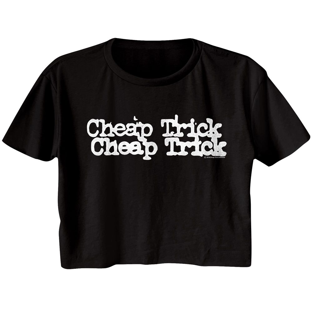 Cheap Trick Ladies Crop Top - Double Logo