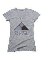 Gray Cyberdyne Systems Juniors V-Neck T-Shirt
