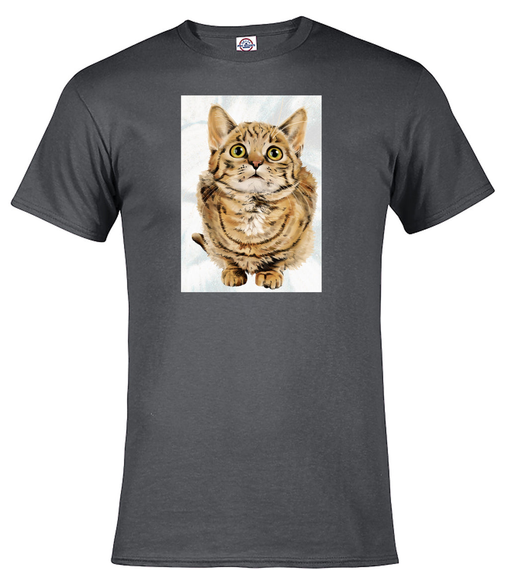 Charcoal Cat Look Up T-Shirt