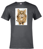 Charcoal Cat Look Up T-Shirt