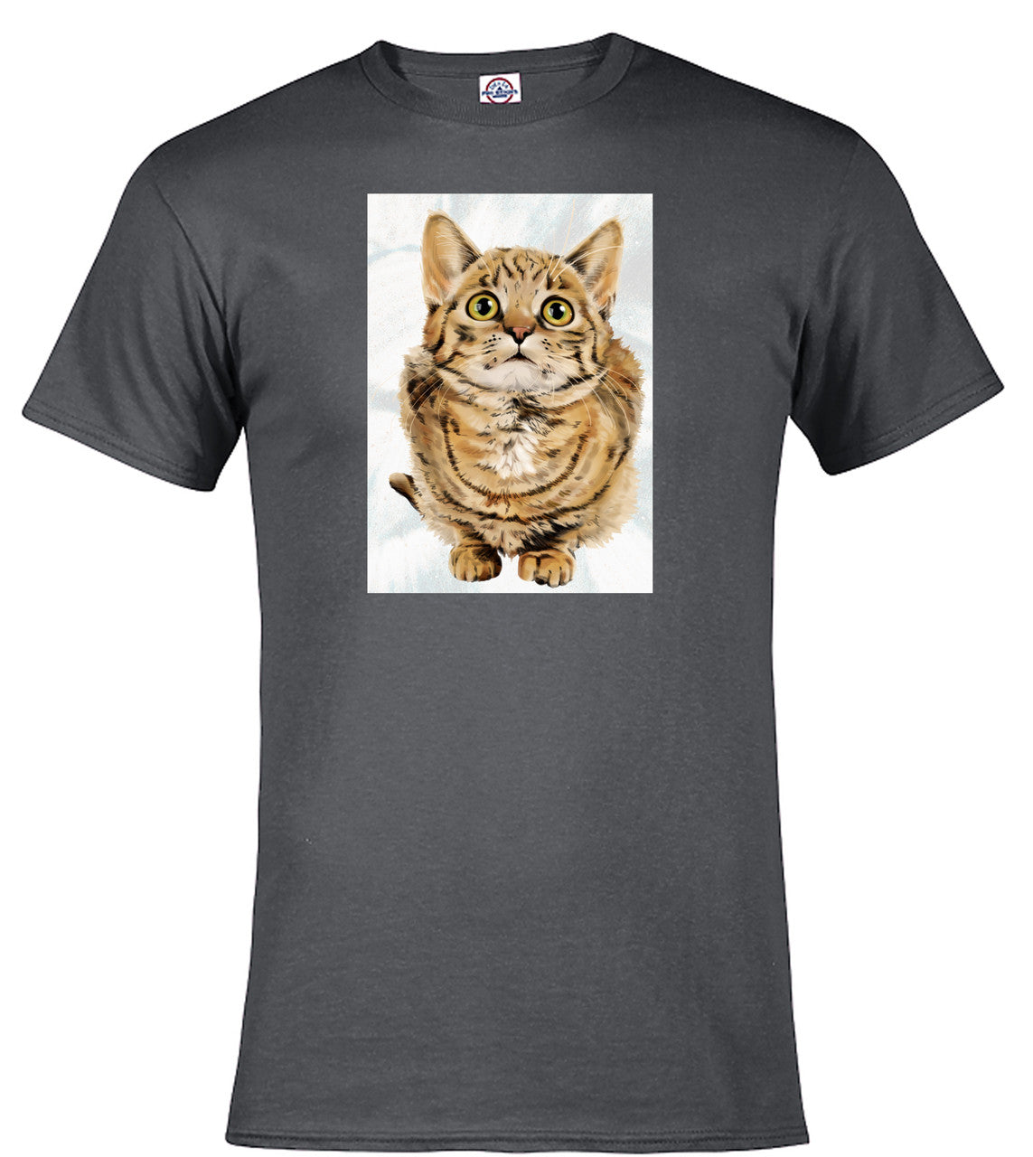 Charcoal Cat Look Up T-Shirt