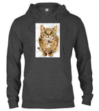 Charcoal Cat Look Up Hoodie