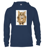 Navy Cat Look Up Hoodie