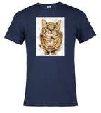 Navy Cat Look Up T-Shirt