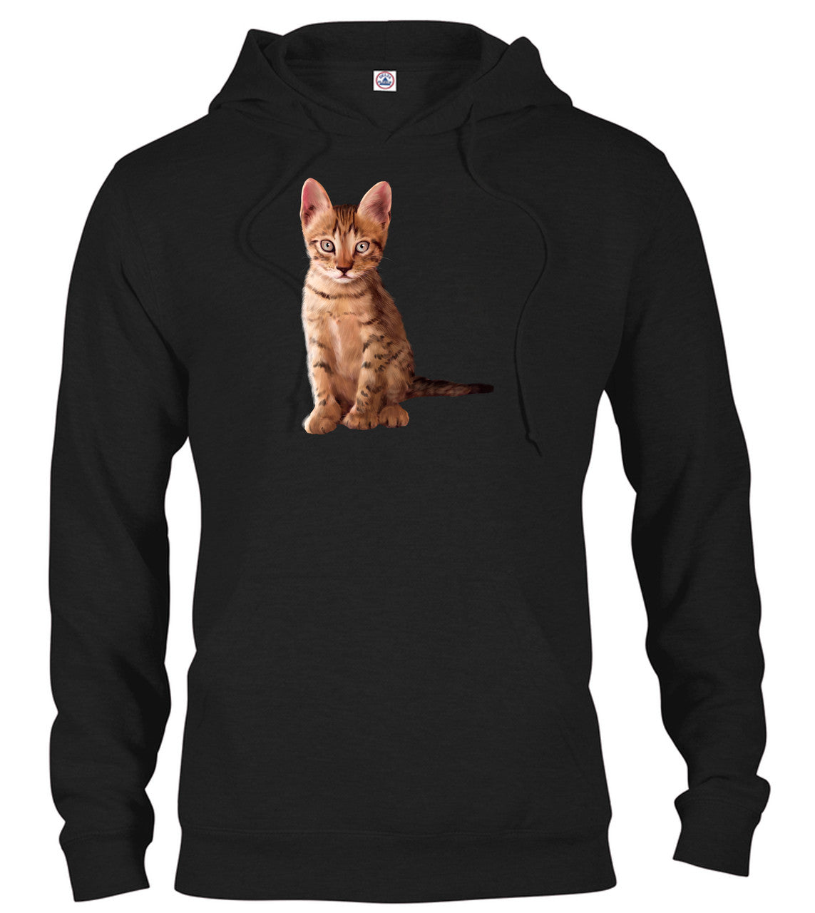 Black Cat Pose Hoodie