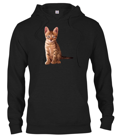 Black Cat Pose Hoodie