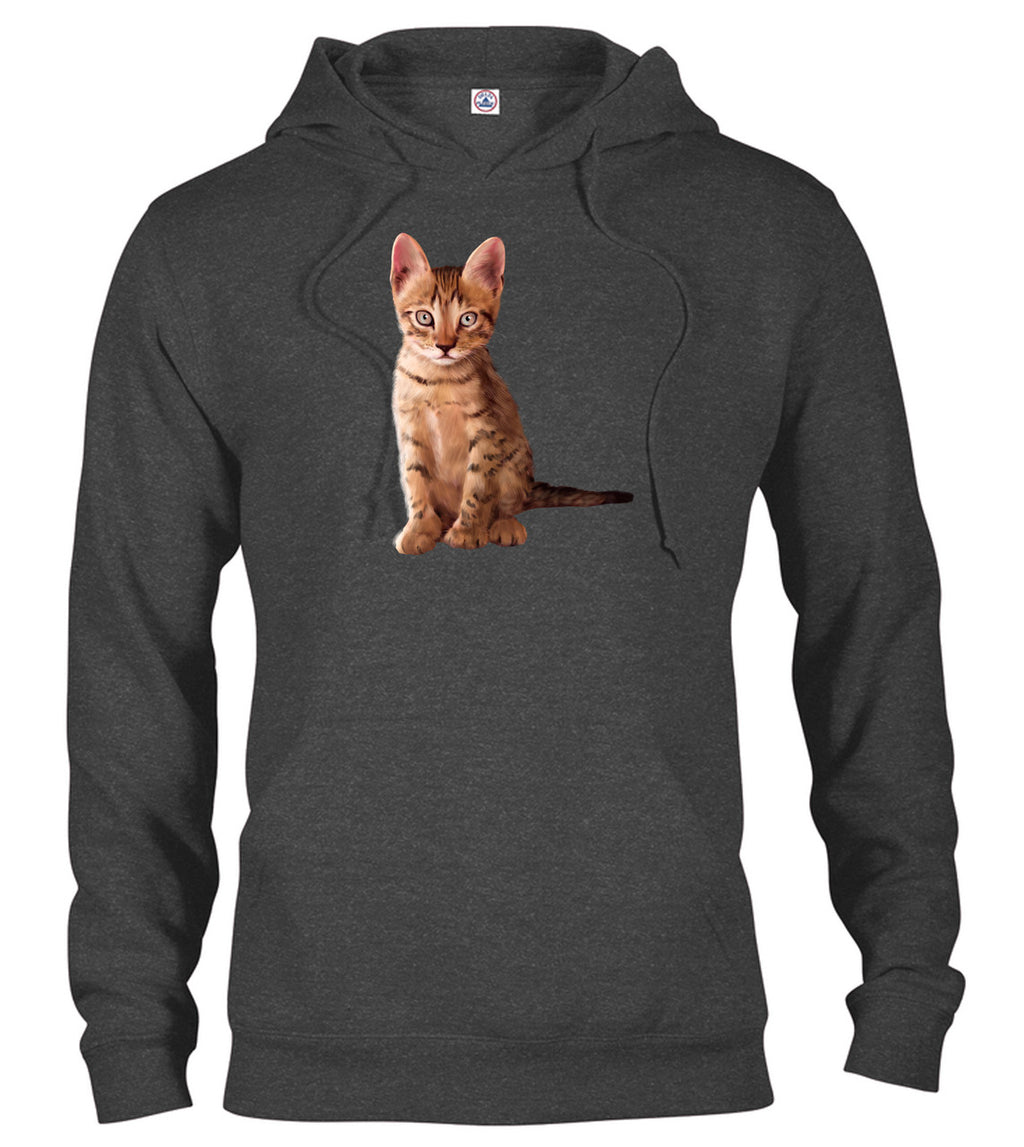 Charcoal Cat Pose Hoodie