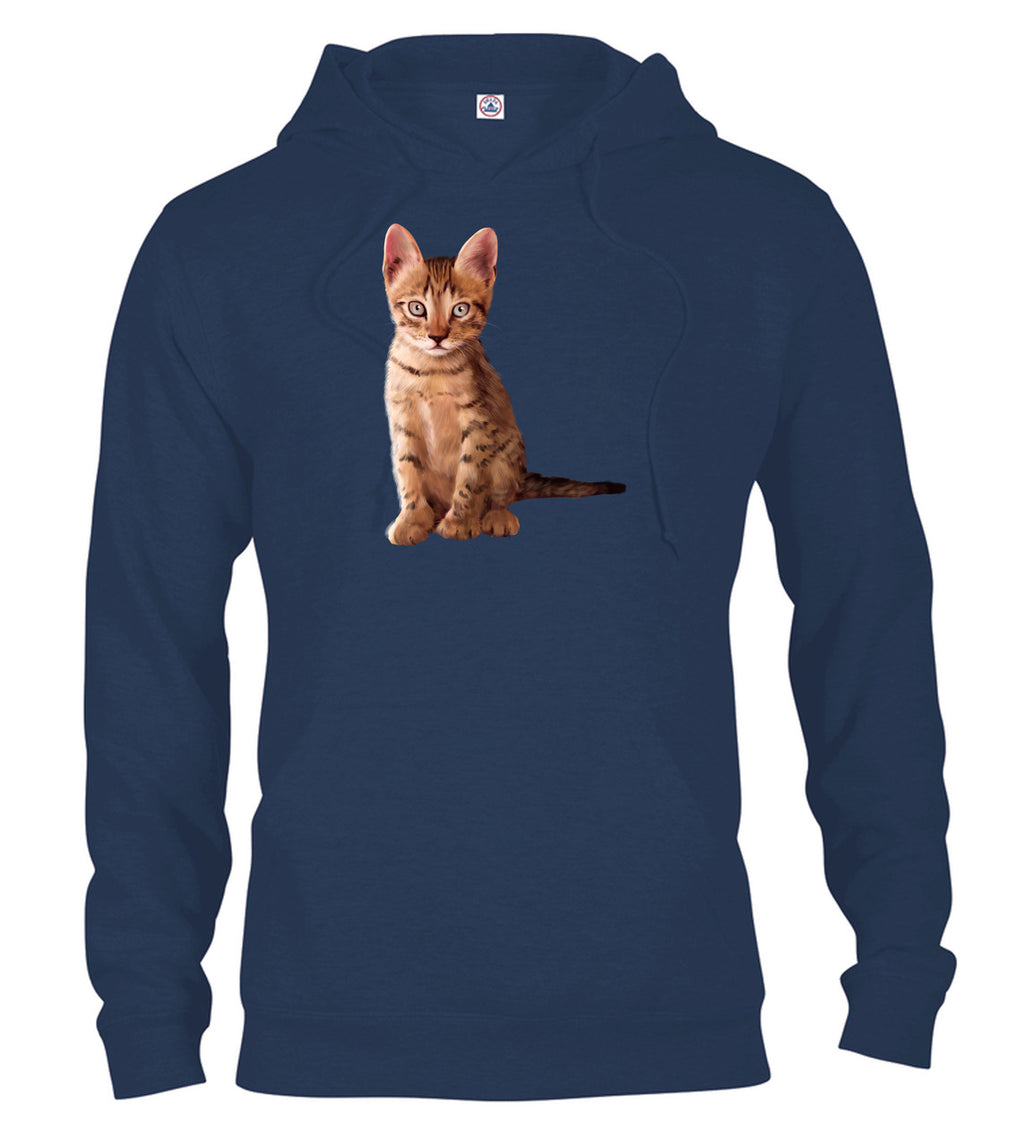 Navy Cat Pose Hoodie