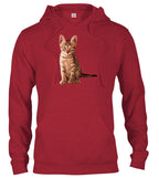 Red Cat Pose Hoodie