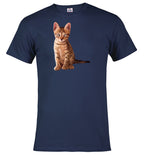 Navy Cat Pose T-Shirt