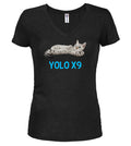 Black Cat Yolo Juniors V-Neck T-Shirt