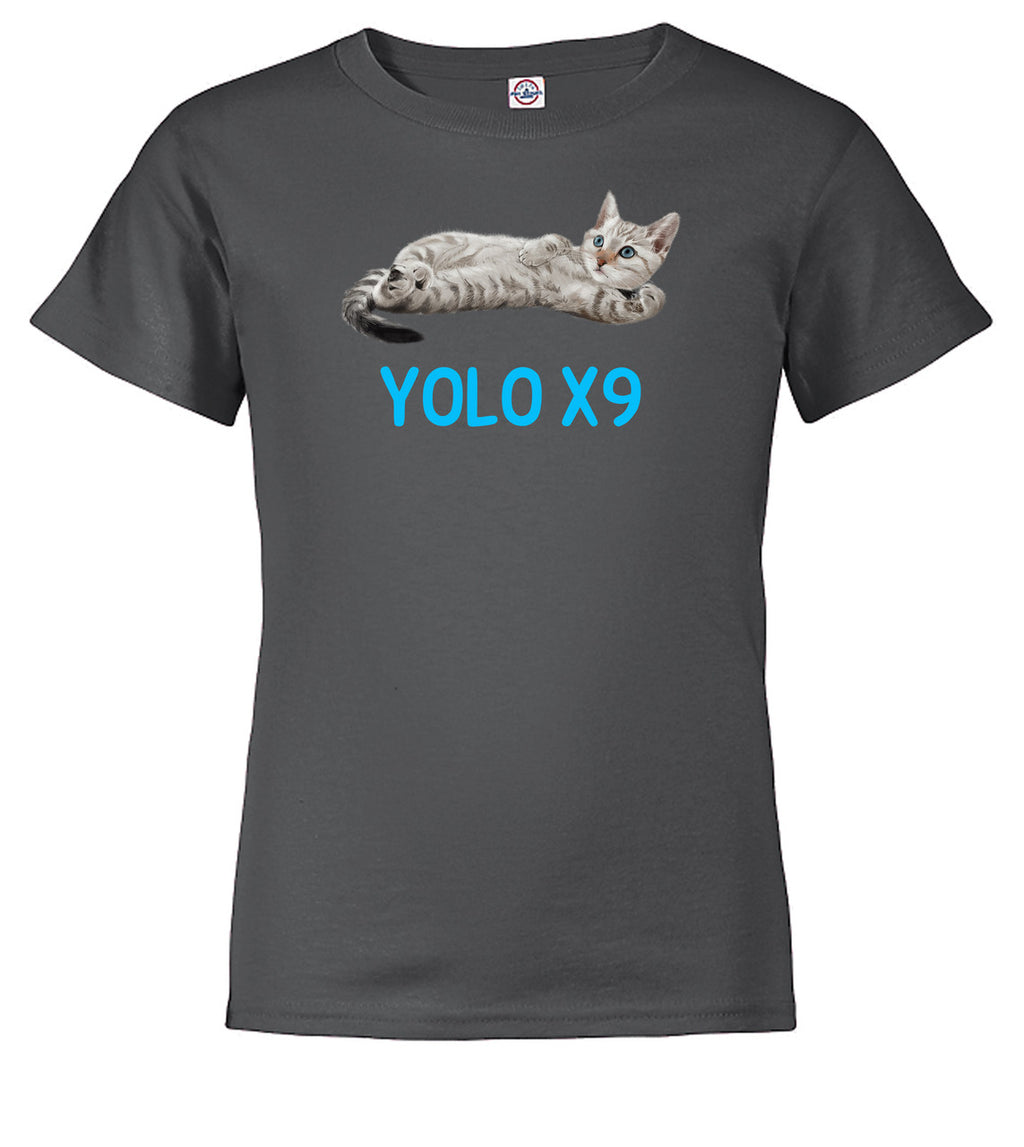 Charcoal Cat Yolo Youth/Toddler T-Shirt