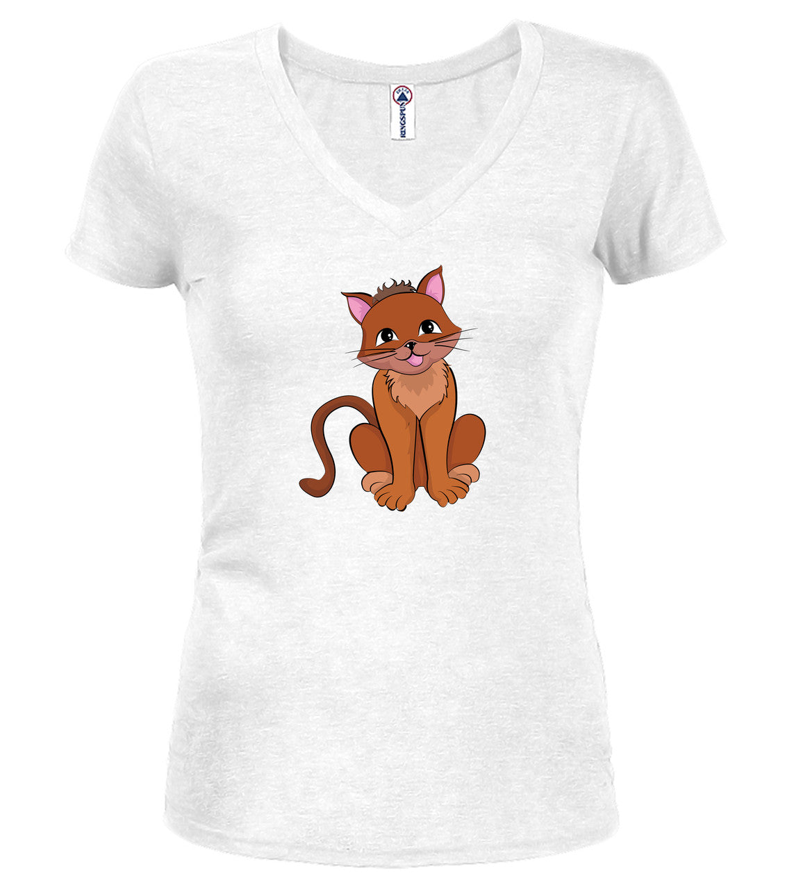 White Cat Juniors V-Neck T-Shirt