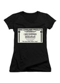Black Civic Centrum Dedication Juniors V-Neck T-Shirt
