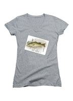 Gray Cleaning Fish Juniors V-Neck T-Shirt
