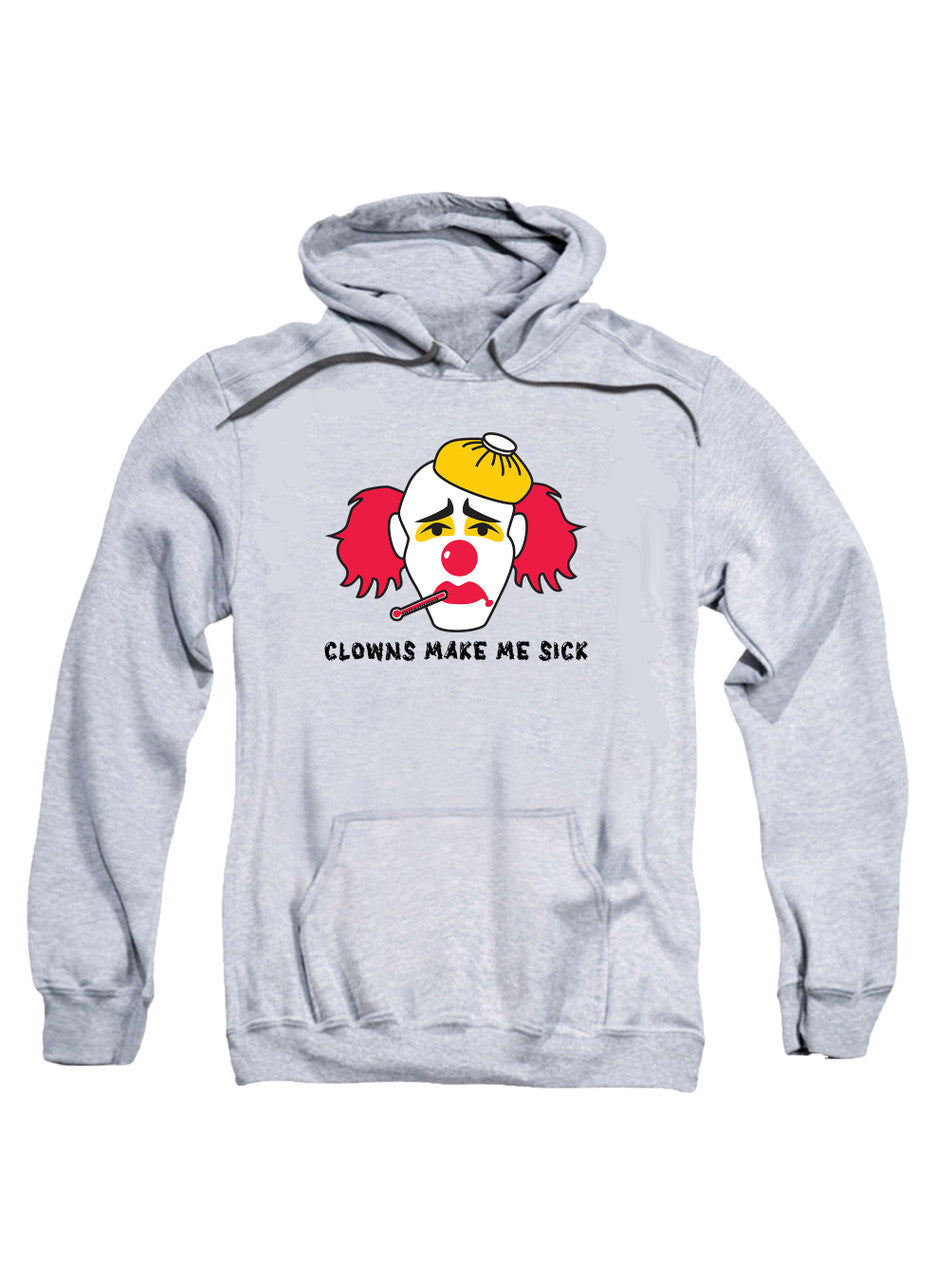 Gray Clowns Make Me Sick Hoodie