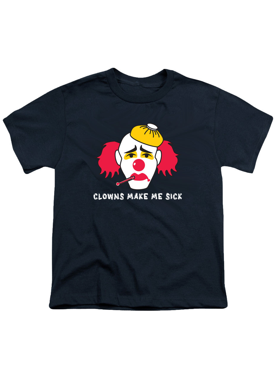 Navy Clowns Make Me Sick Youth/Toddler T-Shirt