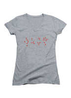 Gray Countdown Juniors V-Neck T-Shirt