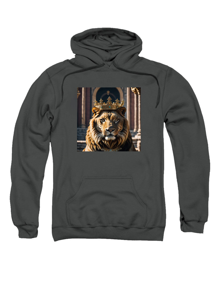 Charcoal Crowned Big Cat Hoodie