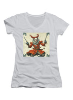 White Cruel Jest Juniors V-Neck T-Shirt