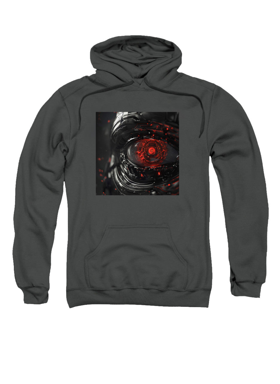 Charcoal Cyborg Eye Hoodie