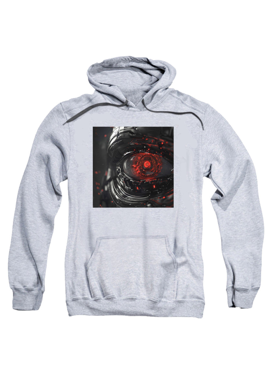Gray Cyborg Eye Hoodie