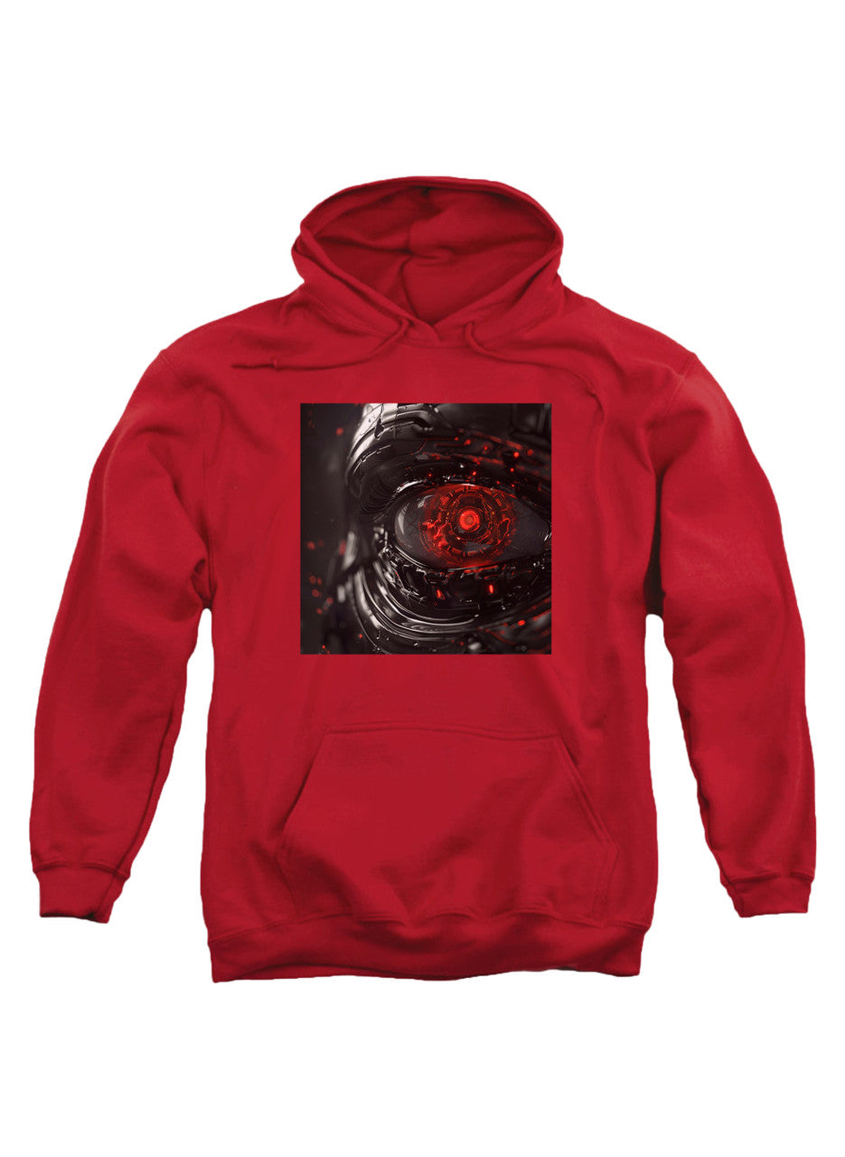 Red Cyborg Eye Hoodie