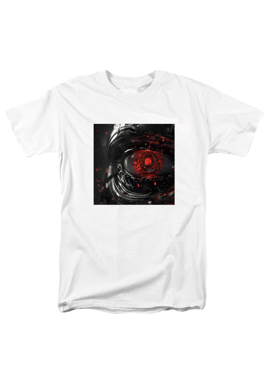 White Cyborg Eye T-Shirt