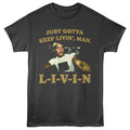 Smoke gray Dazed and Confused t-shirt featuring Dazed and Confused L-I-V-I-N design
