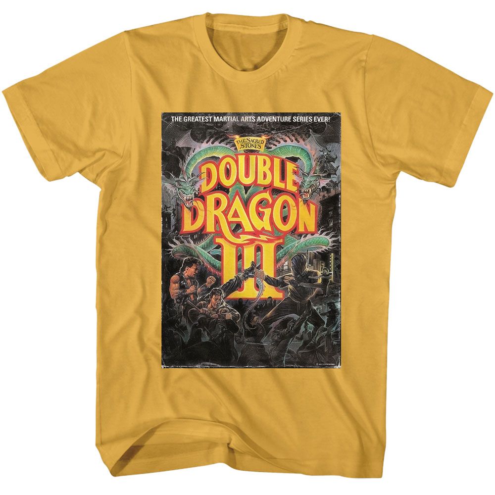 Ginger Double Dragon t-shirt featuring Double Dragon III 1990 design