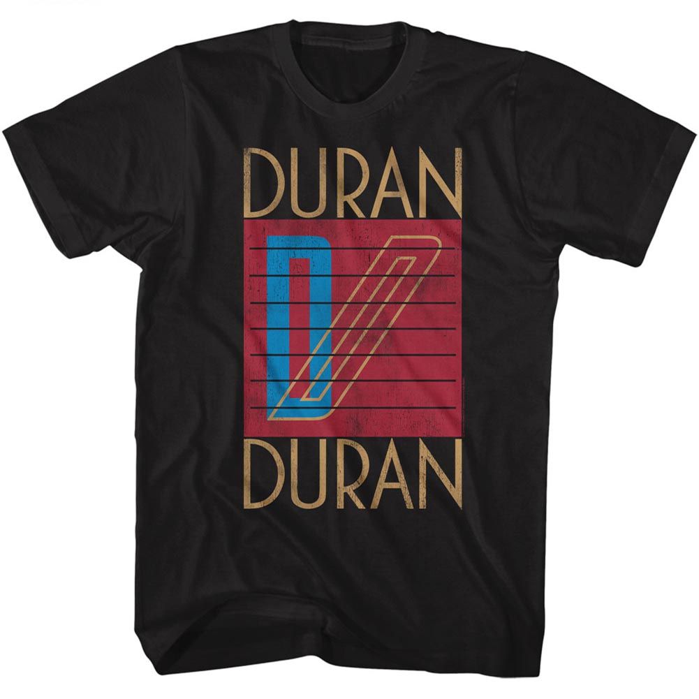 Black Duran Duran t-shirt featuring Duran Duran classic logo design