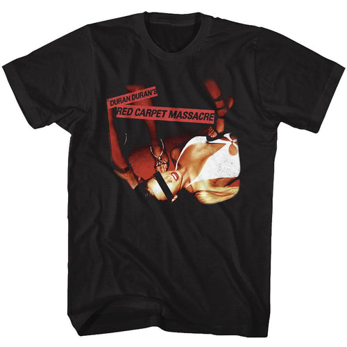 Black Duran Duran t-shirt featuring Duran Duran classic typographic design