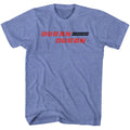Light blue heather Duran Duran t-shirt featuring Duran Duran classic typographic design