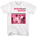 White Duran Duran t-shirt featuring Duran Duran Pink design