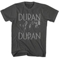 Smoke gray Duran Duran t-shirt featuring Duran Duran Seven And The Ragged Tiger monotone photo design